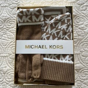 Michael Kors gloves, hat, scarf set